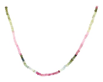 Tourmaline Beaded Necklace 18 Karat Yellow Gold