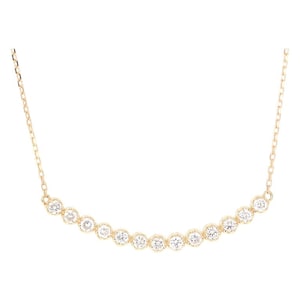 Diamond Pendant with Chain Necklace 14 Karat Yellow Gold