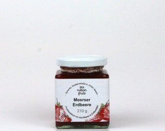 Moerser Erdbeere mit rosa Beeren Erdbeerlikör Fruchtaufstrich 50 g / 210 g