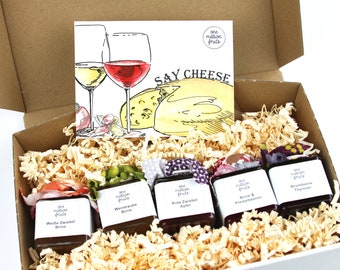 Say cheese Probierpaket Geschenkbox 5 x 50 g herzhafter Fruchtaufstrich zu Käse