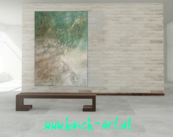Abstract beeld, acrylschilderij, 120 x 80 cm, schilderij op spieraam, grote afbeelding, acrylverf op doek met de hand geschilderd, kunst, acrylverf, abstract