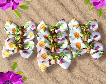 Fancy Tropical Palm Tree Dog Bows