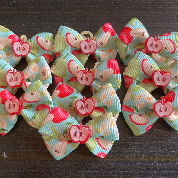 Fancy Apple Dog Bows