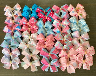 Cotton Candy Dog Bows