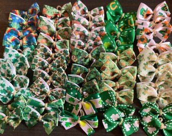 St Patrick’s Day Dog Bows