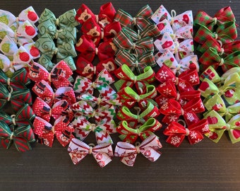 Christmas Dog Bows