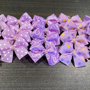 Purple Variety Dog Bows