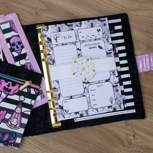 Exclusive A5 Pages, Inserts, Diary Refills, for 6 ring planners in Gothic theme