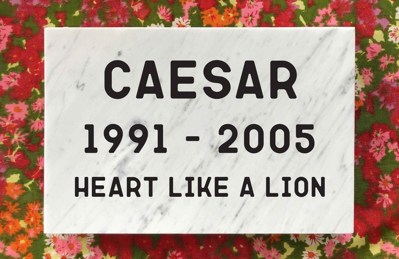 Marble Pet Memorial Custom Personalized