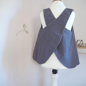 Swedish apron apron dress tunic gray