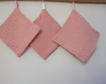 Muslin washcloth pink