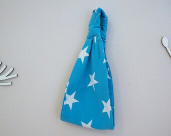 Bandana hairband turquoise star headband