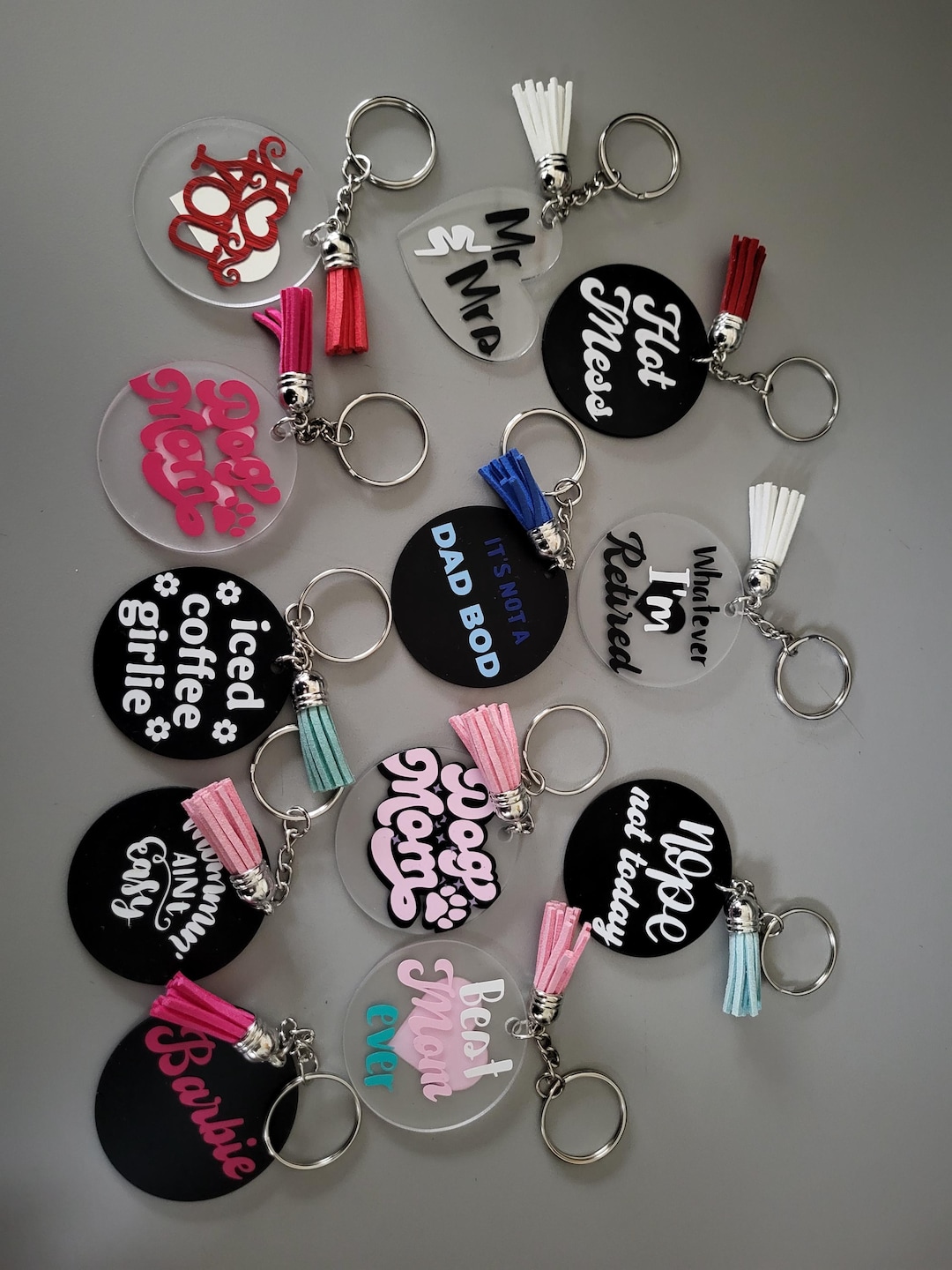 Acrylic Keychain Front and Back. - Etsy