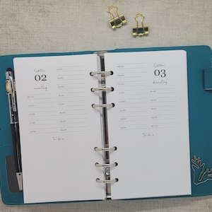 Calendar inserts 1 day on 1 page with To Do&#39;s