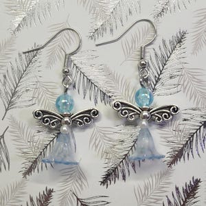 Pearl earrings angel earrings