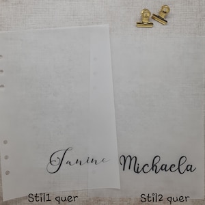 Personalized dashboard cover sheet, size A5