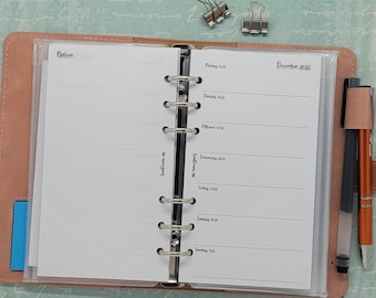 Personal* weekly planner A01 size Personal dotted