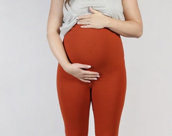 Organic leggings Mama rust