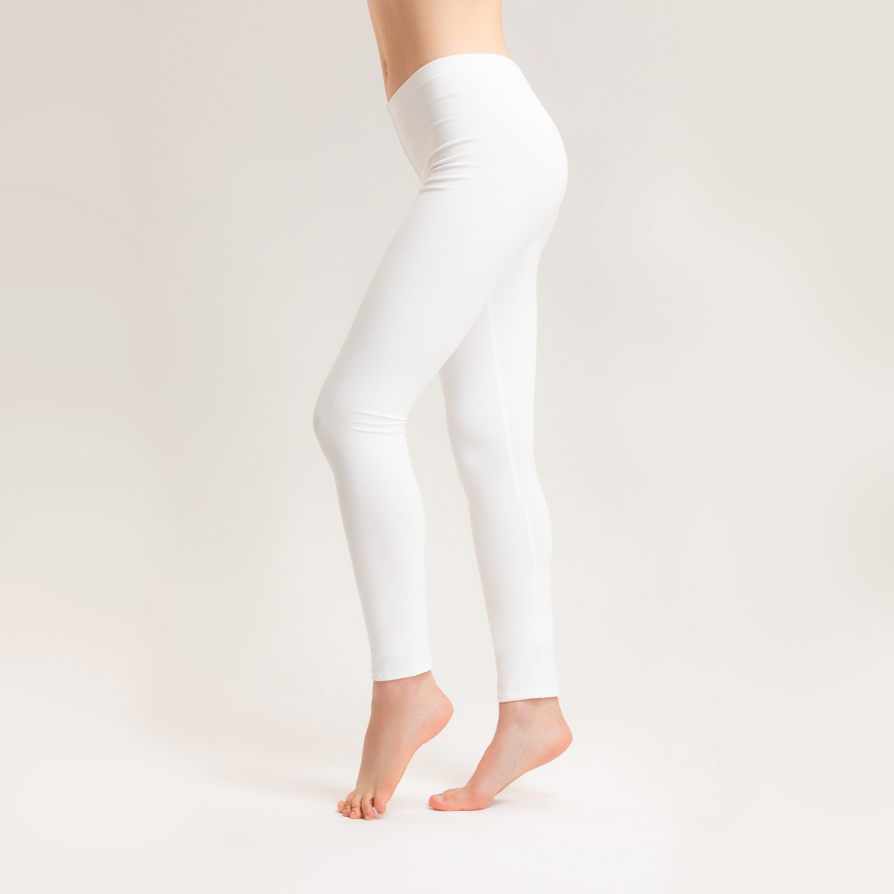 White Leggings / White Yoga Pants / Low Rise Leggings / Womens