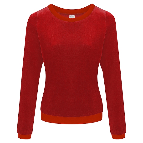 Bio Nicki Pullover "Onne" dahlie / rot