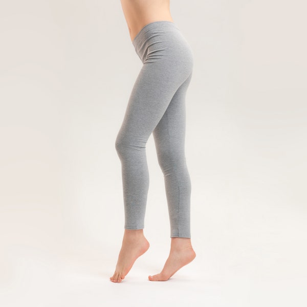 Legging bio gris clair chiné