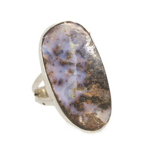 Boulder Opal Ring 36ct 925 Sterling Silver Size 51 image 2