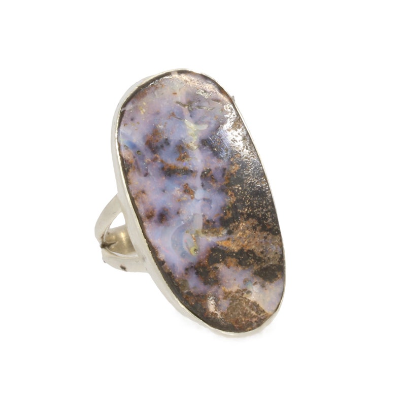 Boulder Opal Ring 36ct 925 Sterling Silver Taille 51 image 2