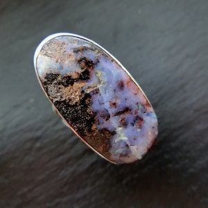 Boulder Opal Ring 36ct 925 Sterling Silver Size 51 image 3