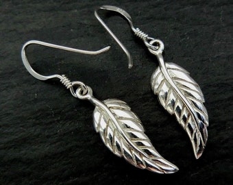 Feather earrings 925 sterling silver 17.5ct