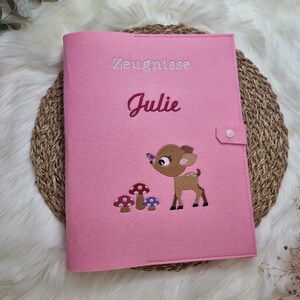 Zeugnismappe kleines Reh
