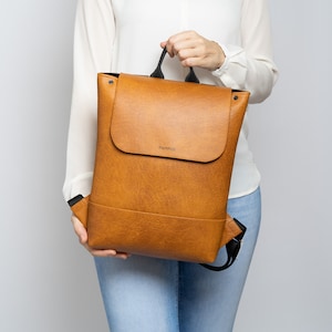 Rucksack AMY / cognac marmoriert Bild 2