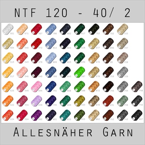 1000 m polyester sewing thread 0.0018EUR/meter 120 40/2 NTF sew-all universal thread image 1