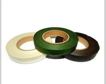 0,09 EUR/m 27 m Floristikband 12 mm Parafilm, Tape 12 mm braun, grün, creme, schwarz