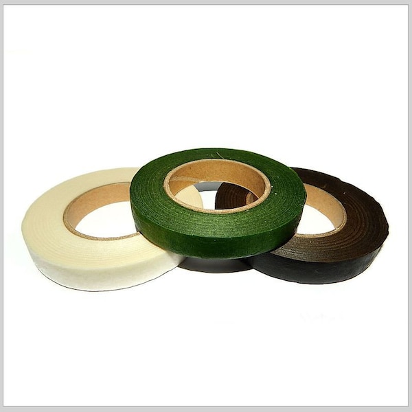 0,09 EUR/m 27 m Floristikband 12 mm Parafilm, Tape 12 mm braun, grün, creme, schwarz