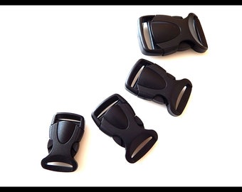 Belt buckle 26,32,38,50 mm black plastic buckle Clickscnall Pocket Closure
