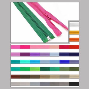 70 cm Spiral-Reißverschluss 5 mm 46 Farben teilbar Zacken Kunststoff geformt
