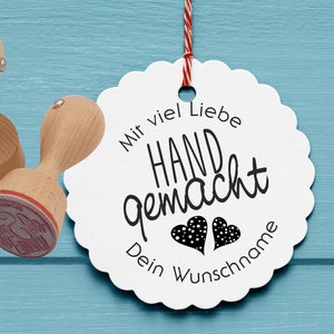 Personalisierter Stempel "Handmade - "Mit viel Liebe handgemacht" DIY Stempel "Handmade - "Mit viel Liebe handgemacht" Ø 30/40mm