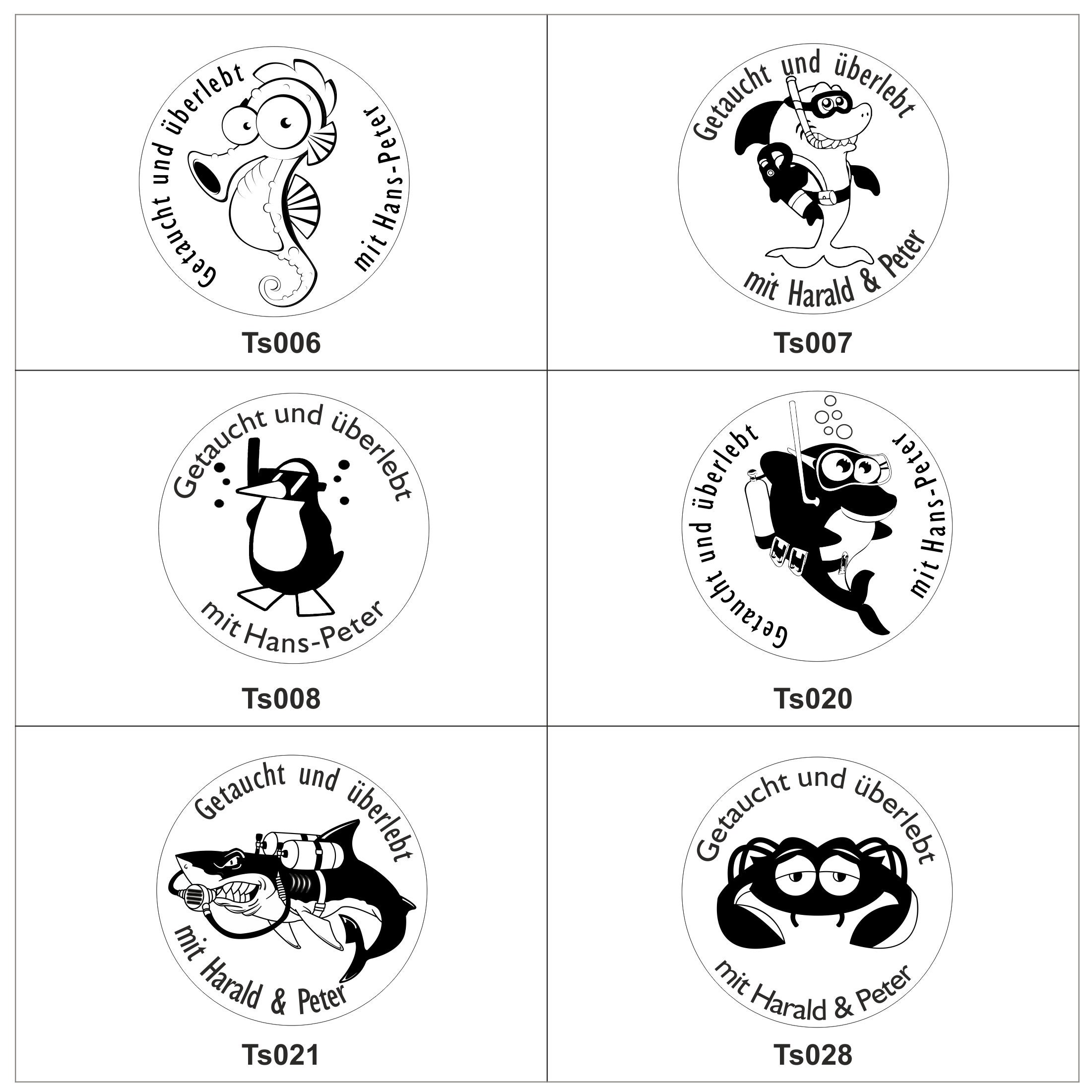 Taucher Stempel Taucherstempel Logbuchstempel Tauchstempel Etsy UK