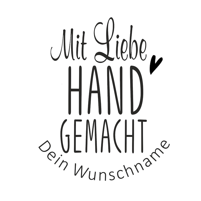 Personalisierter Stempel Handmade Mit Liebe Etsy.de
