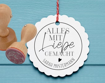 Personalisierter Stempel "Alles Mit Liebe gemacht" Ø 30/40mm