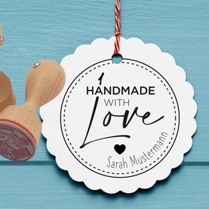 Personalisierter Stempel Handmade with Love DIY Stempel Handmade with Love Ø 30/40mm image 1