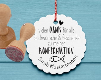 Personalisierter Stempel "vielen Dank - Konfirmation" DIY Stempel "vielen Dank - Konfirmation..." Ø 30/40/45mm