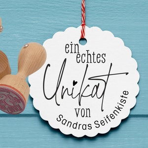 Personalisierter Stempel "ein echtes Unikat" Ø 30/40mm