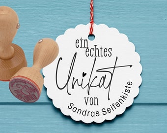 Personalisierter Stempel "ein echtes Unikat" Ø 30/40mm