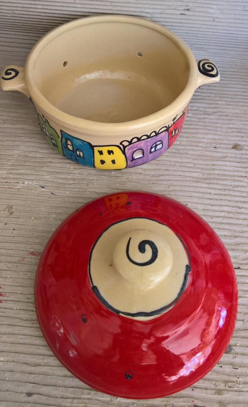 Brottopf für den kleinen Haushalt Brotkasten Brotdose Keramik in vielen Farben Bild 5
