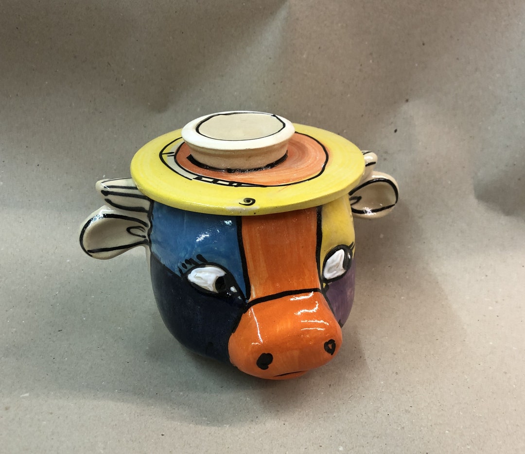 French Water Butter Dish for 250g Cow Colorful Etsy