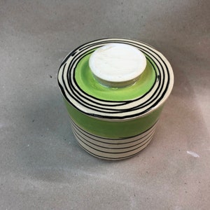 French water butter dish for 250g in blue or green Green