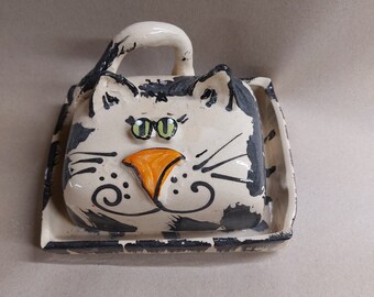 Butter dish ceramic for 250g butter CAT