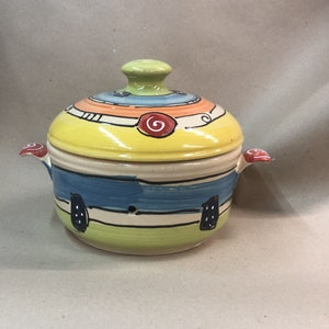 Brottopf für den kleinen Haushalt Brotkasten Brotdose Keramik in vielen Farben Bild 9