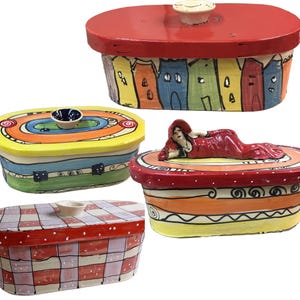 large rustic oval bread pot bread box bread tin &quot;chleb&quot; ceramic in various patterns